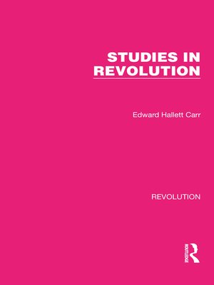cover image of Studies in Revolution